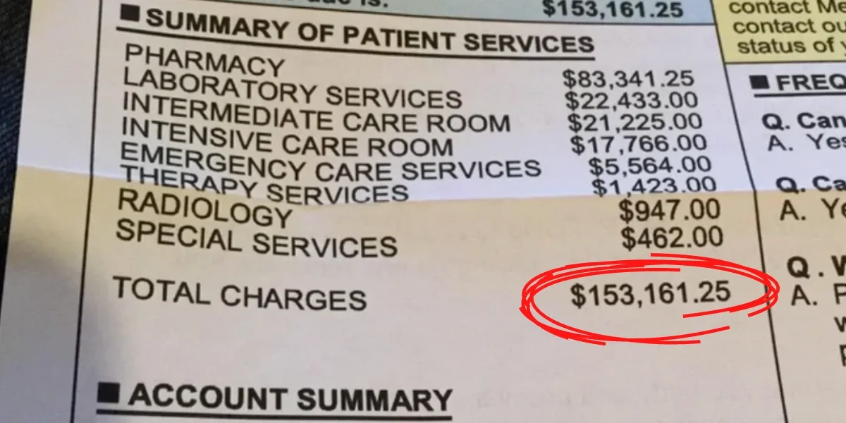 A stack of hospital bills for knee surgery
